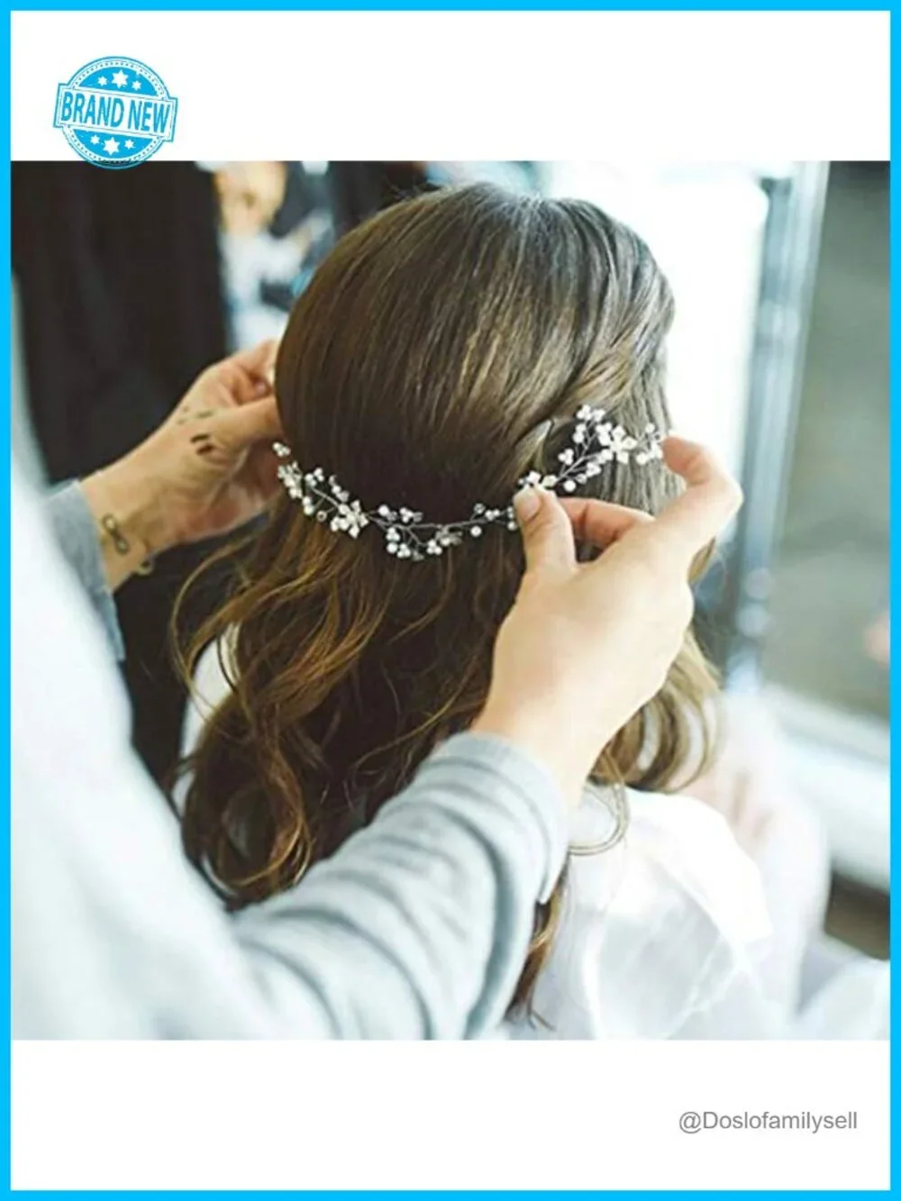 Wedding Hair Vine Pearl Headpiece Floral Headband Hair Accessory